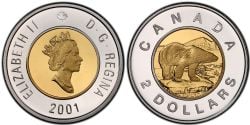 2-DOLLAR -  2001 2-DOLLAR (PR) -  PIÈCES DU CANADA 2001