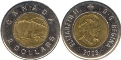 2-DOLLAR -  2003 OLD EFFIGY 2-DOLLAR OLD EFFIGY (BU) -  PIÈCES DU CANADA 2003