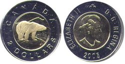 2-DOLLAR -  2005 2-DOLLAR (PL) -  2005 CANADIAN COINS