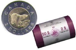 2-DOLLAR -  2006 2-DOLLAR ORIGINAL ROLL - TWOONIE'S 10TH ANNIVERSARY -  2006 CANADIAN COINS