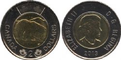 2-DOLLAR -  2013 2-DOLLAR DOUBLE DATE (BU) -  2013 CANADIAN COINS