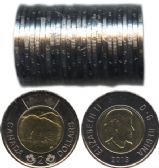 2-DOLLAR -  2013 2-DOLLAR ORIGINAL ROLL -  2013 CANADIAN COINS