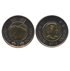 2-DOLLAR -  2015 2-DOLLAR - BRILLIANT UNCIRCULATED (BU) -  2015 CANADIAN COINS