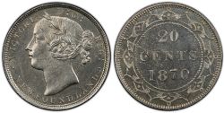 20-CENT -  1870 20-CENT -  1870 NEWFOUNFLAND COINS