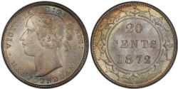 20-CENT -  1872 H 20-CENT -  1872 NEWFOUNFLAND COINS
