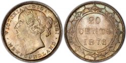 20-CENT -  1876 H 20-CENT -  1876 NEWFOUNFLAND COINS