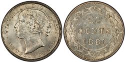 20-CENT -  1881 20-CENT -  1881 NEWFOUNFLAND COINS