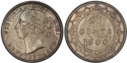 20-CENT -  1900 20-CENT -  1900 NEWFOUNFLAND COINS