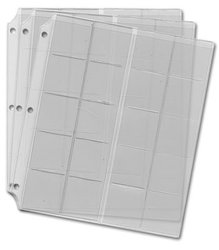 20-POCKET COIN SHEETS, PACKAGE OF 3