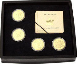 200 DOLLARS -  4-COIN SET - NATIVE CULTURES AND TRADITIONS -  1997-2000 CANADIAN COINS