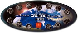 2000 COMMEMORATIVE QUARTERS -  UNCIRCULATED COINS SET -  2000 CANADIAN COINS