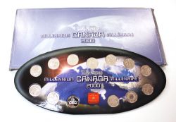 2000 COMMEMORATIVE QUARTERS -  UNCIRCULATED COINS SET WITH NESTLÉ MEDALLION -  2000 CANADIAN COINS