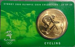 2000 SUMMER OLYMPICS SYDNEY -  CYCLING -  2000 AUSTRALIAN COINS 25