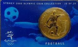 2000 SUMMER OLYMPICS SYDNEY -  SOCCER (FOOTBALL) -  2000 AUSTRALIAN COINS 20