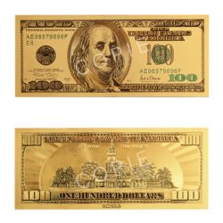 2001 -  COPY OF THE UNITED STATES 2001 100-DOLLAR BILL (PURE GOLD PLATED)