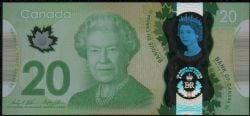 2015 -  2015 POLYMER 20-DOLLAR NOTE, WILKINS/POLOZ PREFIX FWW