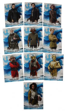 2018 STAR WARS -  TOPPS - THE LAST JEDI SERIES 2LEADERS OF THE RESISTANCE SET (10 CARDS)