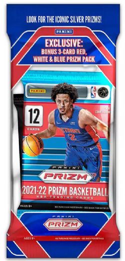 2021-22 BASKETBALL -  PANINI PRIZM - CELLO MULTI PACK (RED, WHITE, AND BLUE PRIZMS!)