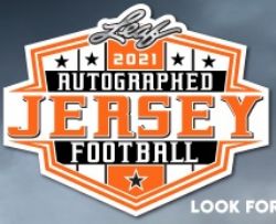 2021 FOOTBALL -  LEAF AUTOGRAPHED - JERSEY EDITION