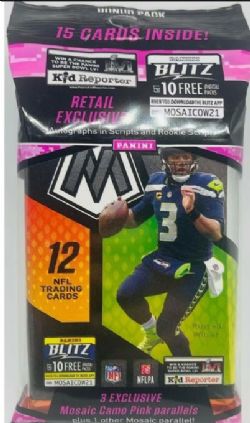 2021 FOOTBALL -  PANINI MOSAIC CELLO PACK (P12 + 3 CAMO PINK PARALLELS)