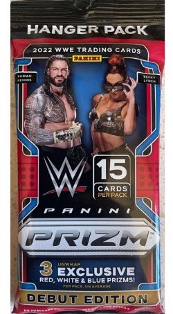 2022 WWE -  PANINI PRIZM DEBUT EDITION HANGER PACK(RED, WHITE & BLUE PRIZM) (P/15)