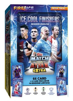 2023-24 SOCCER -  TOPPS MATCH ATTAX EXTRA CHAMPIONS LEAGUE CARDS – MEGA TIN - ICE COOL FINISHERS