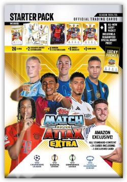 2024-25 SOCCER -  TOPPS MATCH ATTAX EXTRA UEFA CHAMPIONS LEAGUE – STARTER PACK (ALBUM + 29 CARDS)