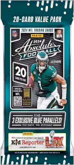2024 FOOTBALL -  PANINI ABSOLUTE - JUMBO VALUE PACK (P20)