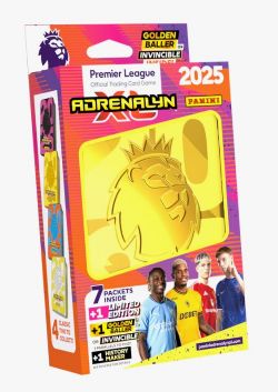 2025 SOCCER -  PANINI ADRENALYN XL PREMIER LEAGUE – MEGA TIN GOLD/YELLOW