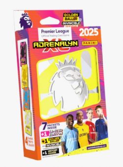 2025 SOCCER -  PANINI ADRENALYN XL PREMIER LEAGUE – MEGA TIN SILVER/YELLOW