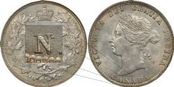25-CENT -  1872 H 25-CENT REPUNCHED N -  1872 CANADIAN COINS