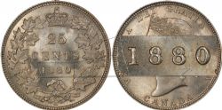 25-CENT -  1880 H 25-CENT NARROW-0 -  1880 CANADIAN COINS