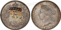 25-CENT -  1880 H 25-CENT REPUNCHED R -  1880 CANADIAN COINS