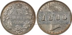 25-CENT -  1880 H 25-CENT WIDE-0 -  1880 CANADIAN COINS