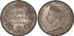 25-CENT -  1881 H 25-CENT RE-ENGRAVED -  1881 CANADIAN COINS