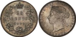 25-CENT -  1883 H 25-CENT -  1883 CANADIAN COINS