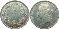 25-CENT -  1900 25-CENT -  1900 CANADIAN COINS