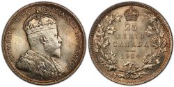 25-CENT -  1904 25-CENT -  1904 CANADIAN COINS