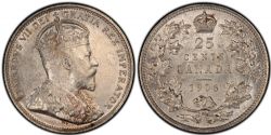 25-CENT -  1906 25-CENT SMALL CROWN -  1906 CANADIAN COINS