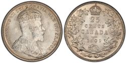 25-CENT -  1909 25-CENT -  1909 CANADIAN COINS