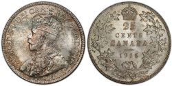 25-CENT -  1916 25-CENT -  1916 CANADIAN COINS