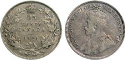 25-CENT -  1921 25-CENT -  1921 CANADIAN COINS