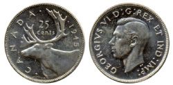25-CENT -  1945 25-CENT -  1945 CANADIAN COINS