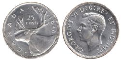 25-CENT -  1946 25-CENT -  1946 CANADIAN COINS
