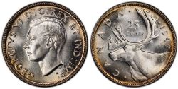 25-CENT -  1947 25-CENT REGULAR -  1947 CANADIAN COINS