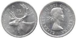 25-CENT -  1961 25-CENT -  1961 CANADIAN COINS