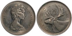 25-CENT -  1969 25-CENT -  1969 CANADIAN COINS