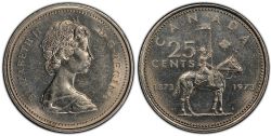 25-CENT -  1973 25-CENT SMALL BUST -  1973 CANADIAN COINS
