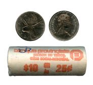 25-CENT -  1980 25-CENT ORIGINAL ROLL -  1980 CANADIAN COINS