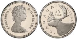 25-CENT -  1984 25-CENT (PR) -  1984 CANADIAN COINS